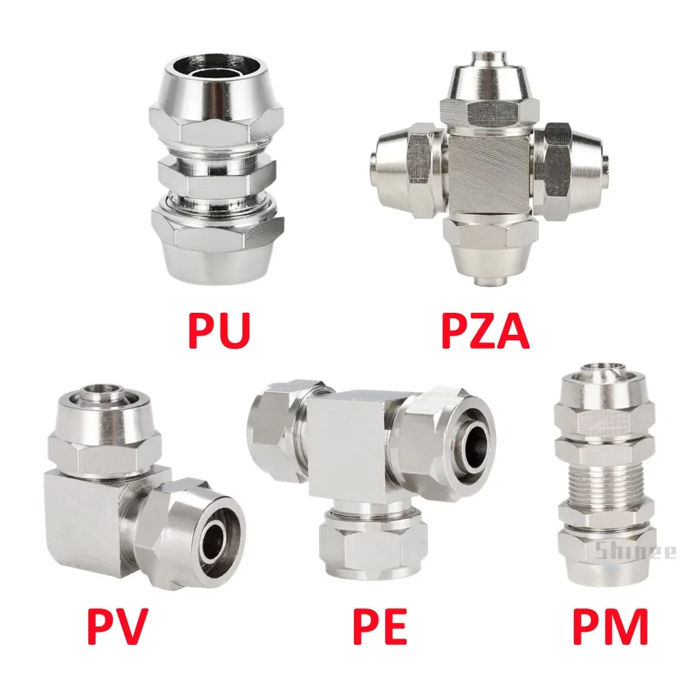 Compression Fitting Brass - Connettore rapido aria pneumatica in nichel