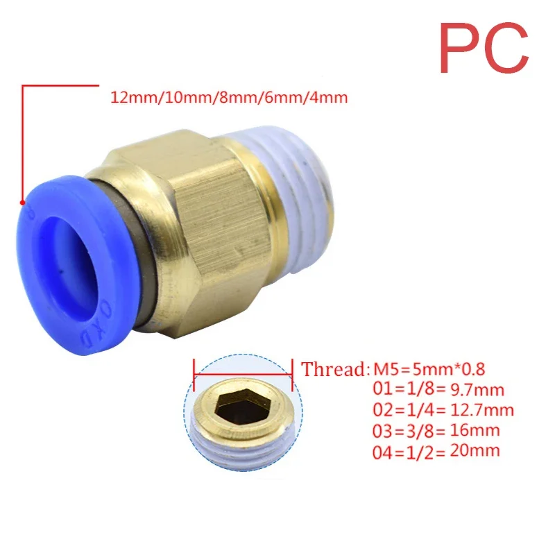 1PCS Pneumatico Connettore Rap - Compression Fitting Brass recensione e prezzo